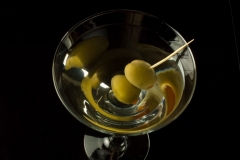Close up of the top of a martini